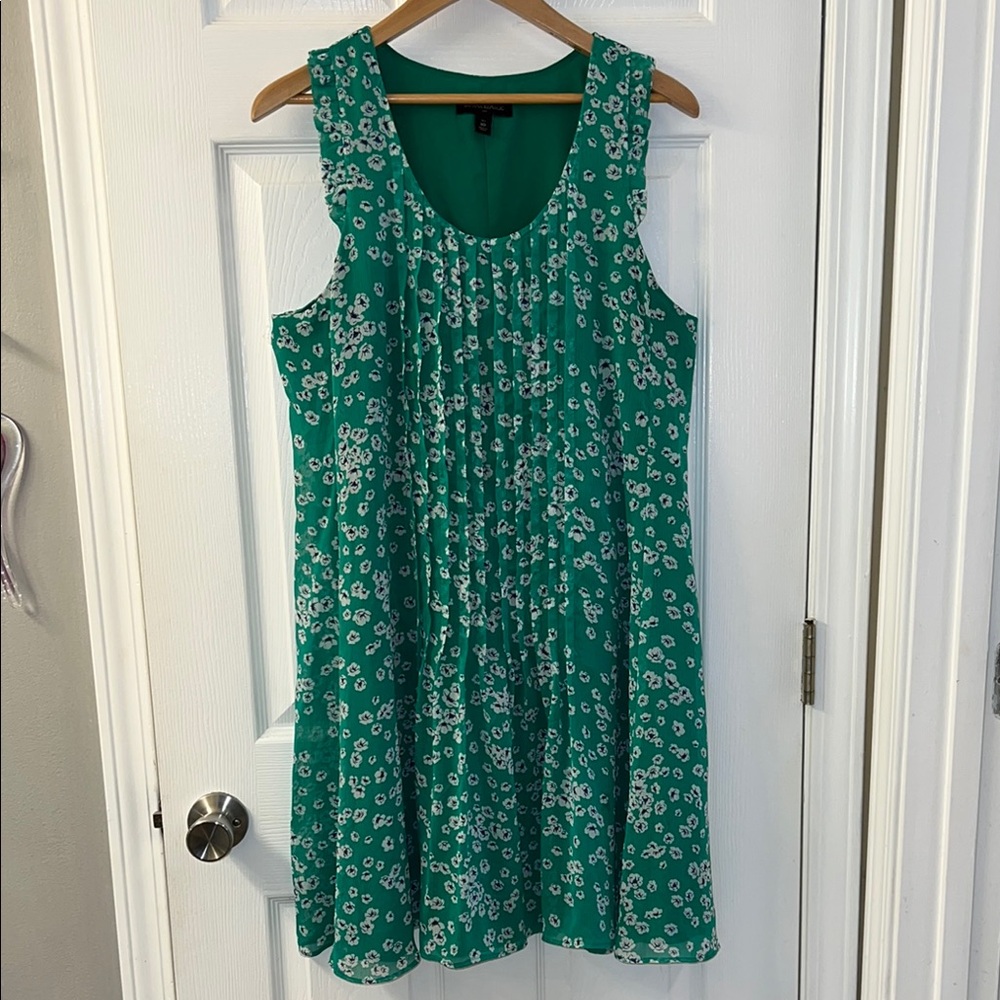 Banana Republic Green Sleeveless Scoop Neck Sundress